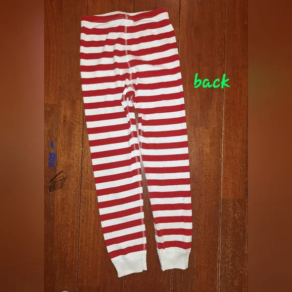 Hanna Andersson Kids Red and White Striped Pajama Set - Picture 4 of 5